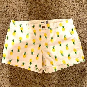 Pineapple print shorts